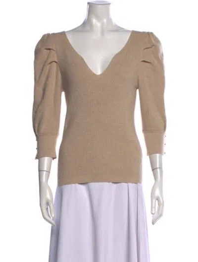 Pre-owned Ba&sh V-neck Sweater W/ Tags In Neutrals