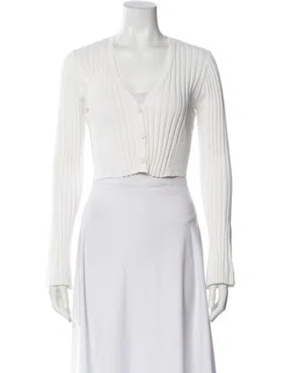 Pre-owned Ba&sh V-neck Sweater In White