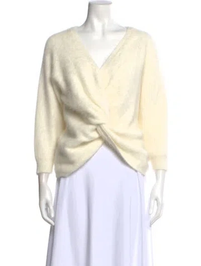 Pre-owned Ba&sh V-neck Sweater In White