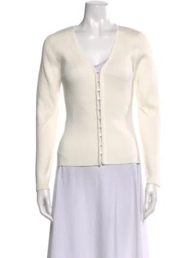 Pre-owned Ba&sh V-neck Sweater In White