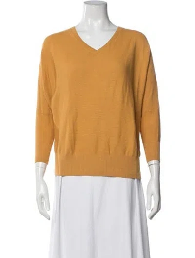Pre-owned Ba&sh V-neck Sweater In Yellow