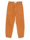 Ba&sh Vulny Patch-pocket Jeans In Orange