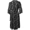 Ba&sh Ba & Sh Waist Tie Silver-trimmed Floral Dress In Black Viscose In Multi