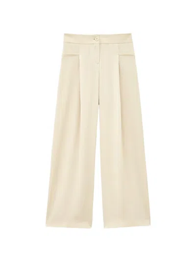 Ba&sh Wallie Pleated Tailored Trousers In Nude