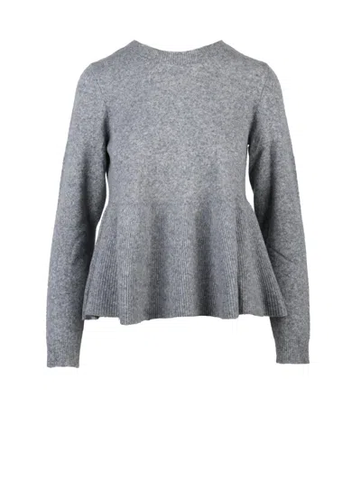 Ba&sh Wheel Knit Sweater In Grey Wool And Lyocell Blend In Gray