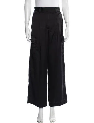 Pre-owned Ba&sh Wide Leg Pants In Black
