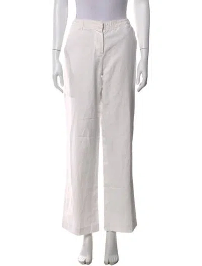 Pre-owned Ba&sh Wide Leg Pants In White
