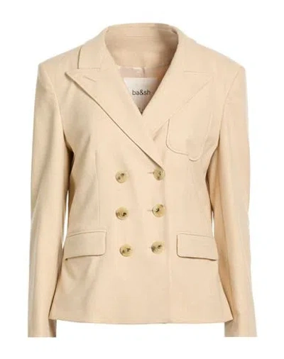 Ba&sh Ba & Sh Woman Blazer Beige Size 2 Polyester, Viscose, Wool, Elastane In Nude