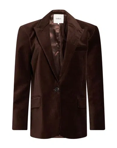 Ba&sh Ba & Sh Woman Blazer Chocolate Brown Size 0 Cotton, Elastane