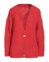 Ba&sh Baba Alpaca-blend Cardigan In Red