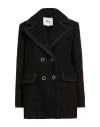 Ba&sh Ba & Sh Woman Coat Black Size 1 Cotton, Polyester, Acrylic, Wool In Black