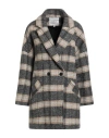 Ba&sh Ba & Sh Woman Coat Charcoal Size 2 Polyester, Wool, Acrylic, Polyamide In Gray