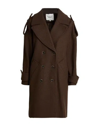 Ba&sh Ba & Sh Woman Coat Dark Brown Size 1 Wool, Polyamide, Acrylic, Polyester, Cotton