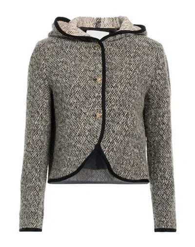 Ba&sh Ba & Sh Woman Coat Grey Size 3 Cotton, Polyester, Wool, Linen In Gray