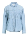 Ba&sh Ba & Sh Woman Denim Shirt Blue Size 2 Cotton, Lyocell, Linen In Blue