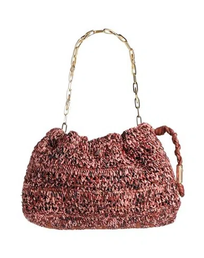 Ba&sh Ba & Sh Woman Handbag Pink Size - Natural Raffia, Cow Leather