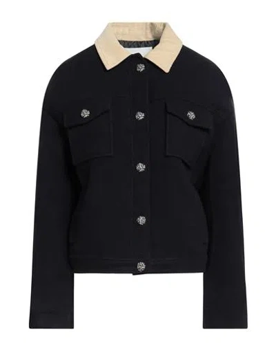 Ba&sh Ba & Sh Woman Jacket Midnight Blue Size 2 Wool, Polyamide, Polyester, Acrylic, Cotton