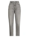 Ba&sh Ba & Sh Woman Jeans Grey Size 2 Organic Cotton In Gray