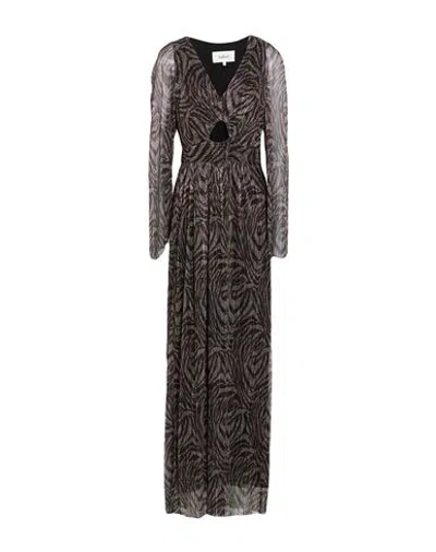 Ba&sh Ba & Sh Woman Maxi Dress Grey Size 3 Polyester, Metallic Fiber In Gray