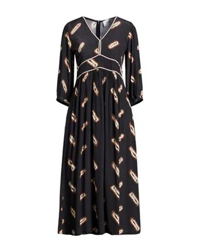 Ba&sh Ba & Sh Woman Midi Dress Black Size 2 Viscose, Polyester