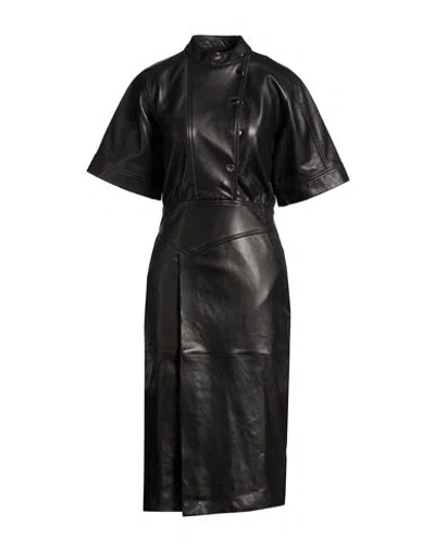 Ba&sh Ba & Sh Woman Midi Dress Black Size 3 Lambskin