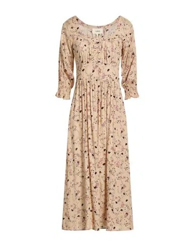 Ba&sh Ba & Sh Woman Midi Dress Blush Size 1 Viscose In Neutral