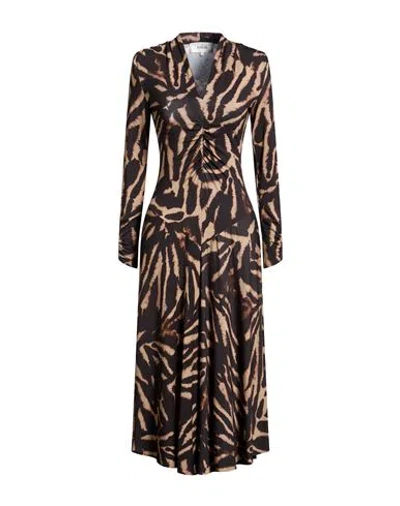 Ba&sh Ba & Sh Woman Midi Dress Brown Size 1 Viscose, Elastane