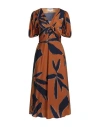 Ba&sh Ba & Sh Woman Midi Dress Camel Size 3 Polyester In Neutral