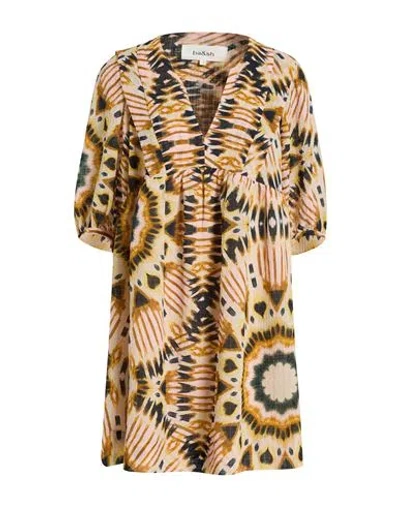 Ba&sh Ba & Sh Woman Mini Dress Beige Size 3 Polyester, Elastane, Viscose In Multi