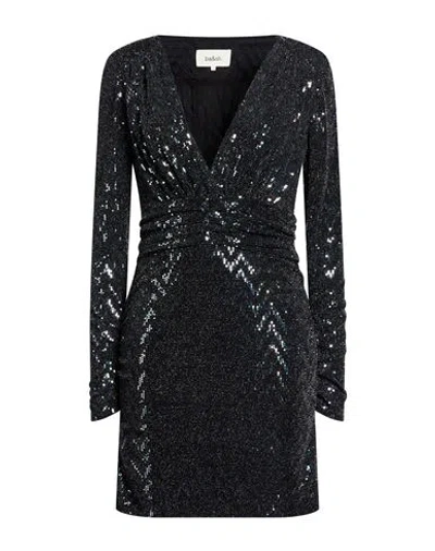 Ba&sh Ba & Sh Woman Mini Dress Black Size 4 Polyamide, Elastane, Metallic Fiber