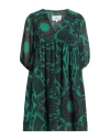 Ba&sh Ba & Sh Woman Mini Dress Emerald Green Size 2 Polyester, Elastane, Viscose In Gray