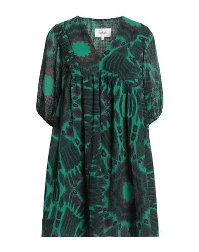 Ba&sh Ba & Sh Woman Mini Dress Emerald Green Size 2 Polyester, Elastane, Viscose In Gray