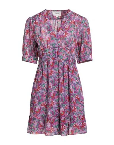 Ba&sh Ba & Sh Woman Mini Dress Lilac Size 3 Viscose, Cotton In Multi