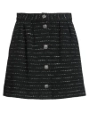 Ba&sh Ba & Sh Woman Mini Skirt Black Size 1 Synthetic Fibers, Cotton, Acrylic, Wool, Metallic Fiber In Black