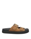 Ba&sh Ba & Sh Woman Sandals Khaki Size 8 Leather In Neutral