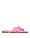 Ba&sh Ba & Sh Woman Sandals Pink Size 11 Leather In Pink