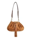 Ba&sh Ba & Sh Woman Shoulder Bag Khaki Size - Calfskin In Sand