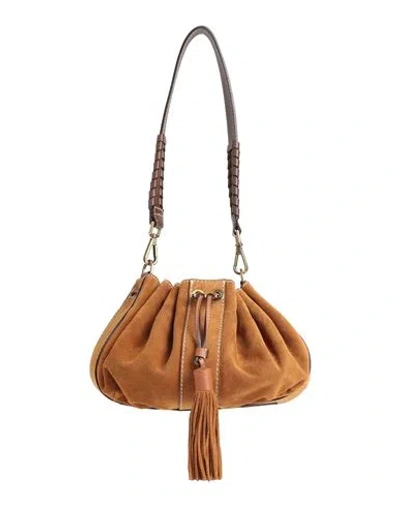 Ba&sh Ba & Sh Woman Shoulder Bag Khaki Size - Calfskin In Sand