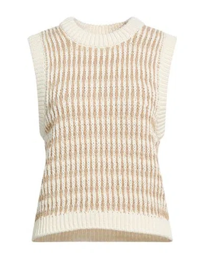 Ba&sh Ba & Sh Woman Sweater Beige Size 3 Cotton, Polyester, Wool, Polyamide, Alpaca Wool In Neutral