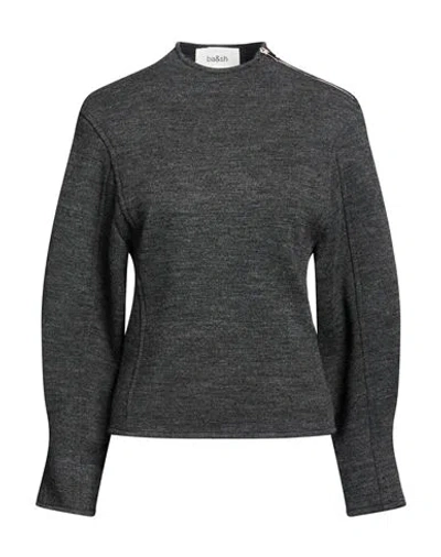 Ba&sh Ba & Sh Woman Sweater Grey Size 3 Virgin Wool, Elastane In Gray