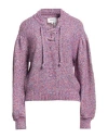 Ba&sh Ba & Sh Woman Sweater Purple Size 3 Cotton, Polyamide, Wool, Alpaca Wool In Purple