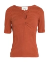 Ba&sh Ba & Sh Woman T-shirt Tan Size 0 Cotton, Elastane In Orange