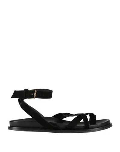 Ba&sh Ba & Sh Woman Thong Sandal Black Size 8 Leather