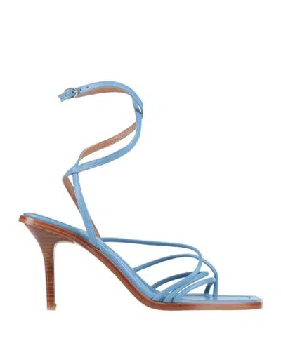 Ba&sh Ba & Sh Woman Thong Sandal Light Blue Size 8 Leather