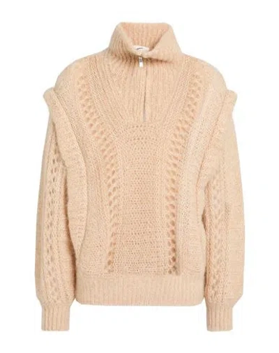 BA&SH BA & SH WOMAN TURTLENECK BEIGE SIZE 3 MOHAIR WOOL, POLYAMIDE, ALPACA WOOL, ELASTANE