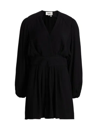 Ba&sh Women's Alana V-neck Minidress In Black