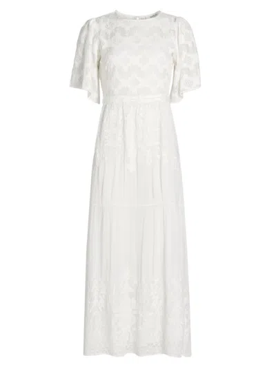 Ba&sh Women's Aphrodite Embroidered Maxi Dress In Sand