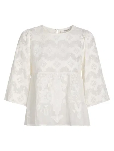 Ba&sh Women's Apollon Embroidered Babydoll Top In Sand