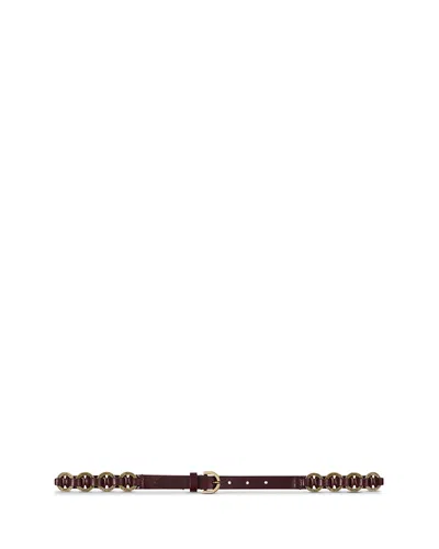 Ba&sh Ba & Sh Women's Berty Engraved Leather Belt In Red