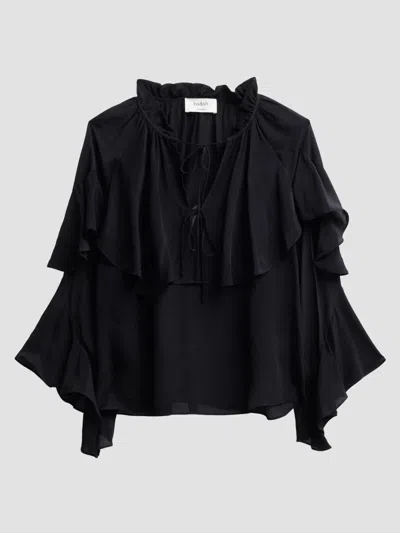 Ba&sh Women's Betty Ruffled Blouse In Noir